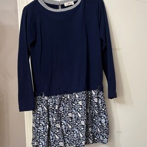 Vineyard Vines Navy and White Kids Dress